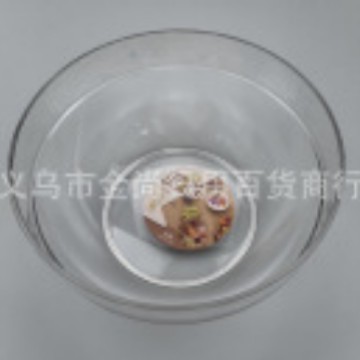 Transparent solid color square, round or oval salad bowl, household multi-functional soup bowl, plastic bowl, large dough kneading basin Application Scenario