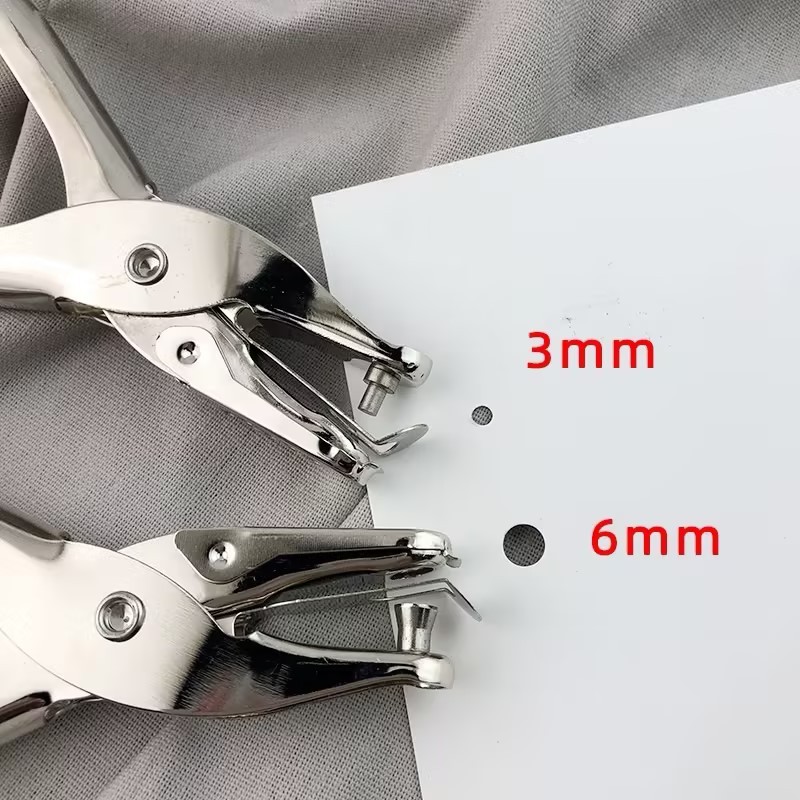 Hole puncher, round hole paper card, round 3mm, stationery document binding magic tool, manual and diy hole puncher Specification drawing