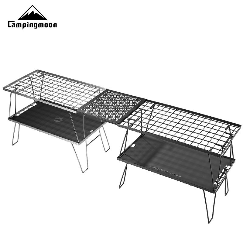 CampingmoonT-2309BK black square top plate outdoor tent camping equipment flat plate suitable for camping setup accessories details Picture