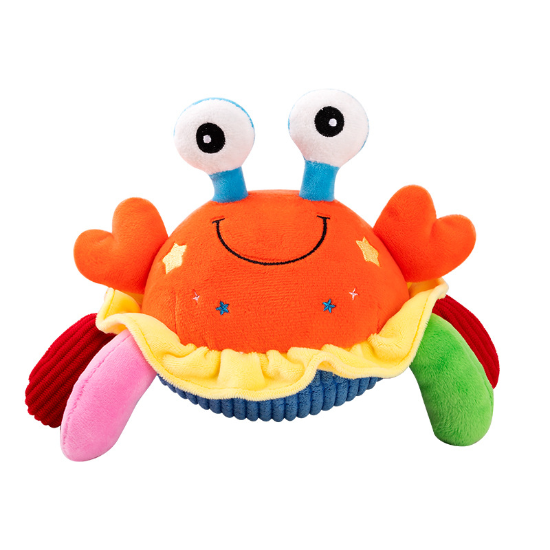 Happymonkey Big-eyed cute music Jumping Ball Infant crab toy can be chewed, learned to crawl, talk and jump Item Picture