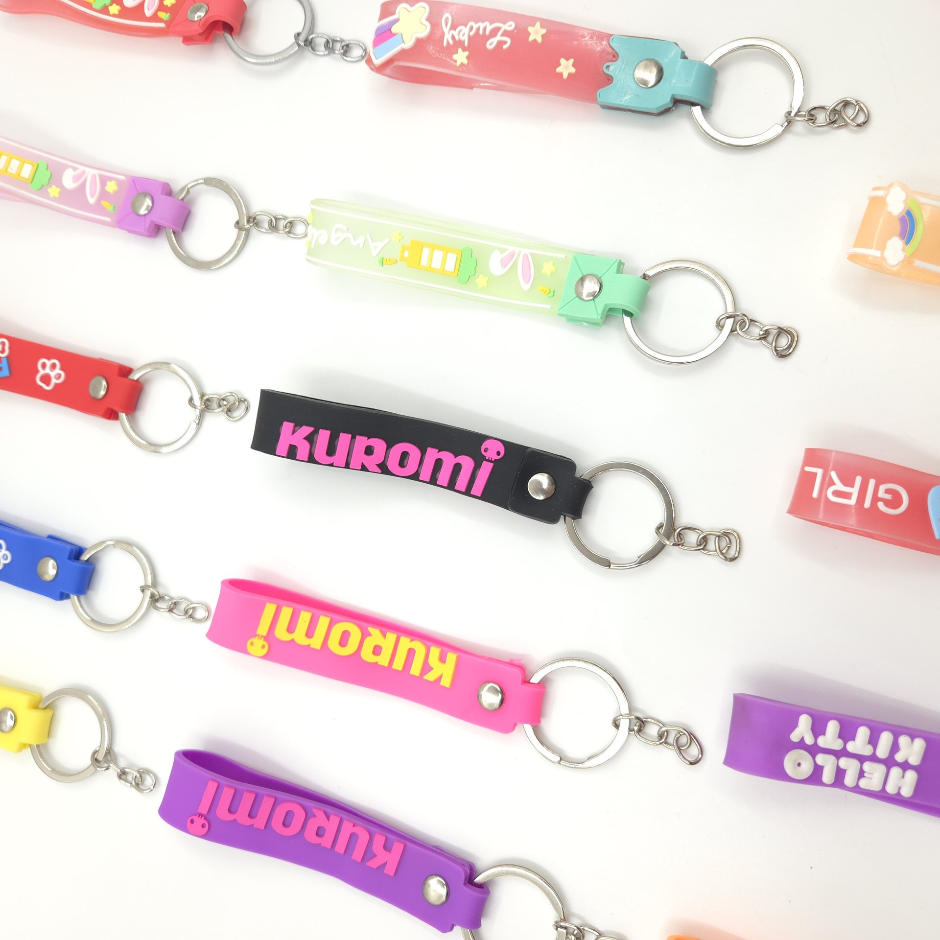 新款钥匙链公仔软胶绳包包挂件配件皮绳可爱pvc钥匙链软胶绳批发细节图