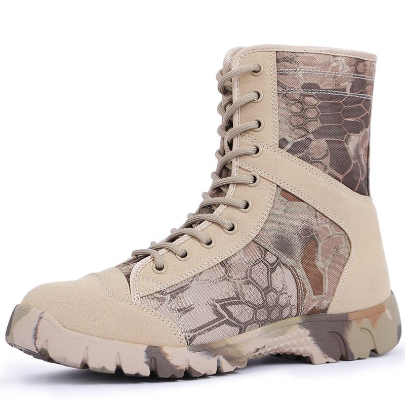 Outdoor canvas shoes, men's boots, summer high-top tactical boots, ultra-light combat boots, women's breathable combat training, security shoes, men's training Application Scenario