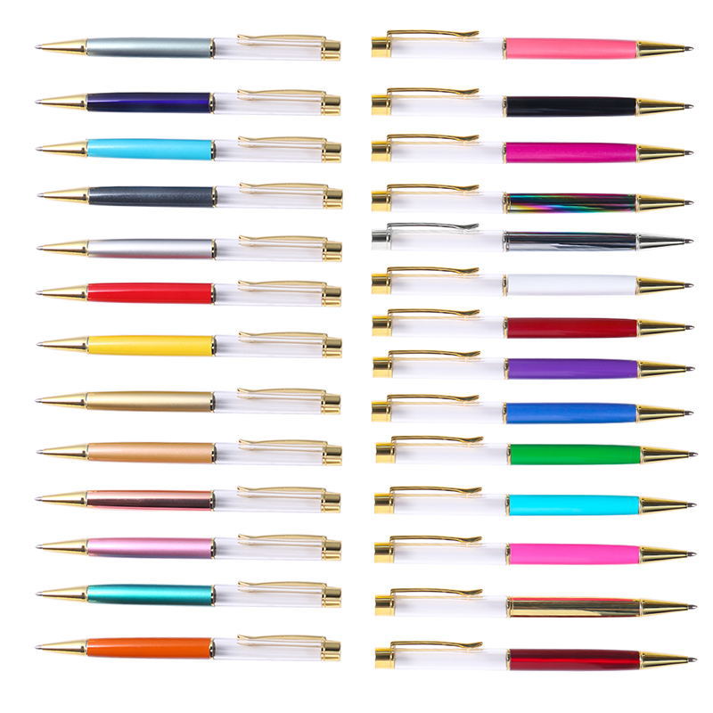 Wholesale of DIY handcrafted crystal pens, new creative hand-oiled ballpoint pens, diy diamond pens, custom-made empty rods Item Picture