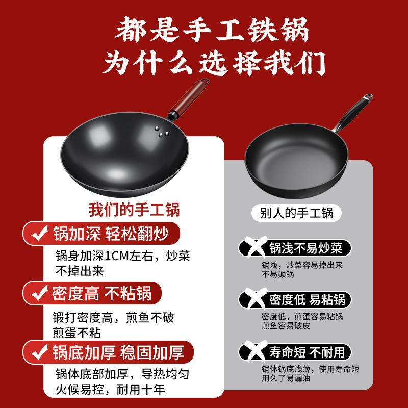 炒锅/铁锅/铸铁锅细节图