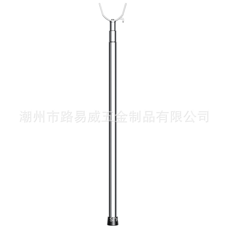 锈钢撑衣杆晾衣杆叉丫一体加长挑晒衣杆叉凉衣捍固定晾衣叉白底实物图