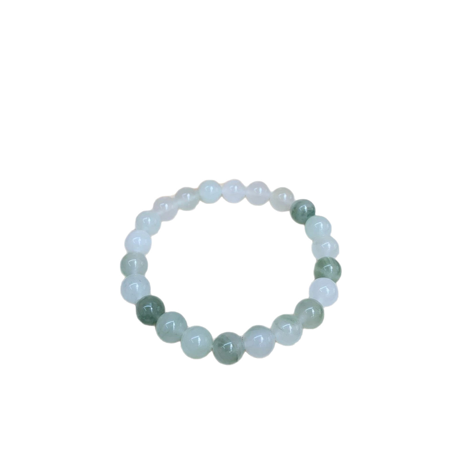 天然玉石天山翠手链单圈女手串金丝玉工厂批发直播福利简约轻奢款白底实物图