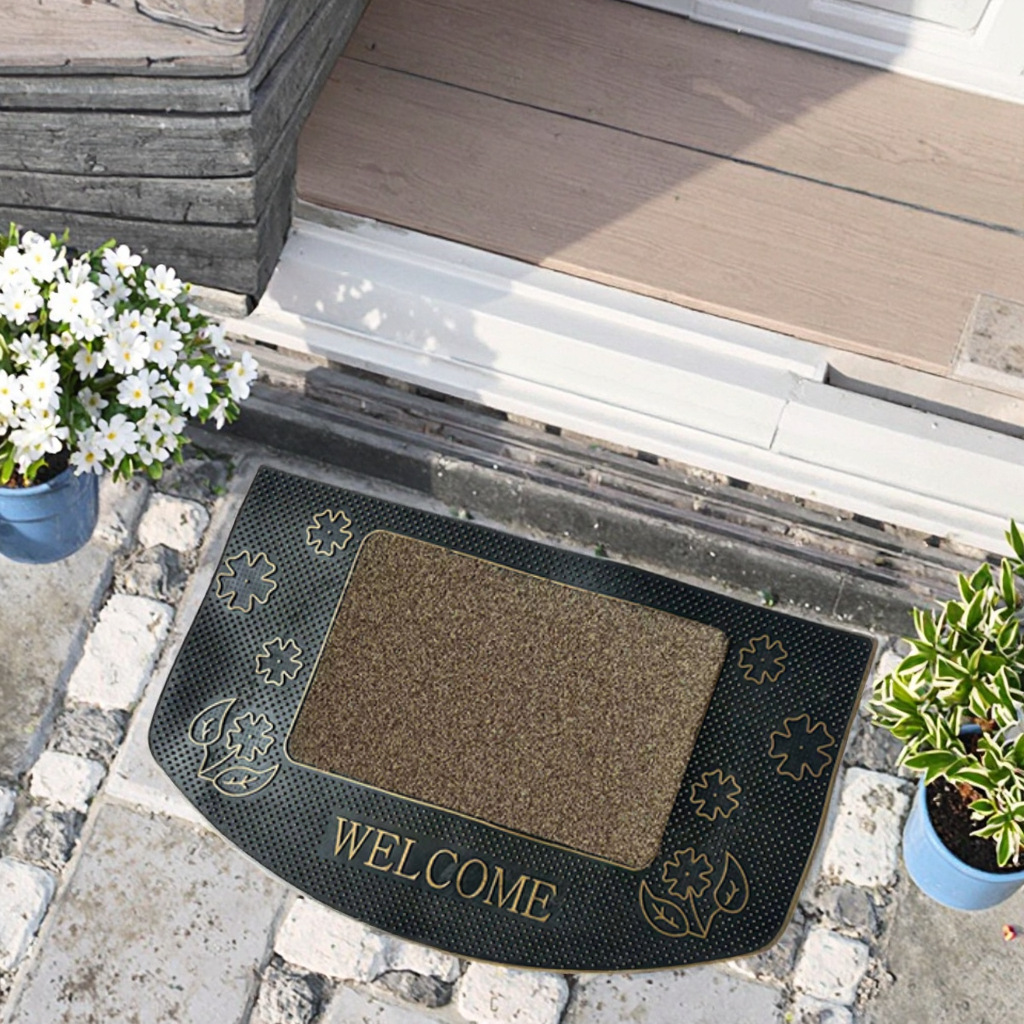 Rubber floor MATS, door MATS, entrance door carpets, anti-slip foot MATS, European, Chinese, Nordic style, wear-resistant and dirt-resistant carpets details Picture