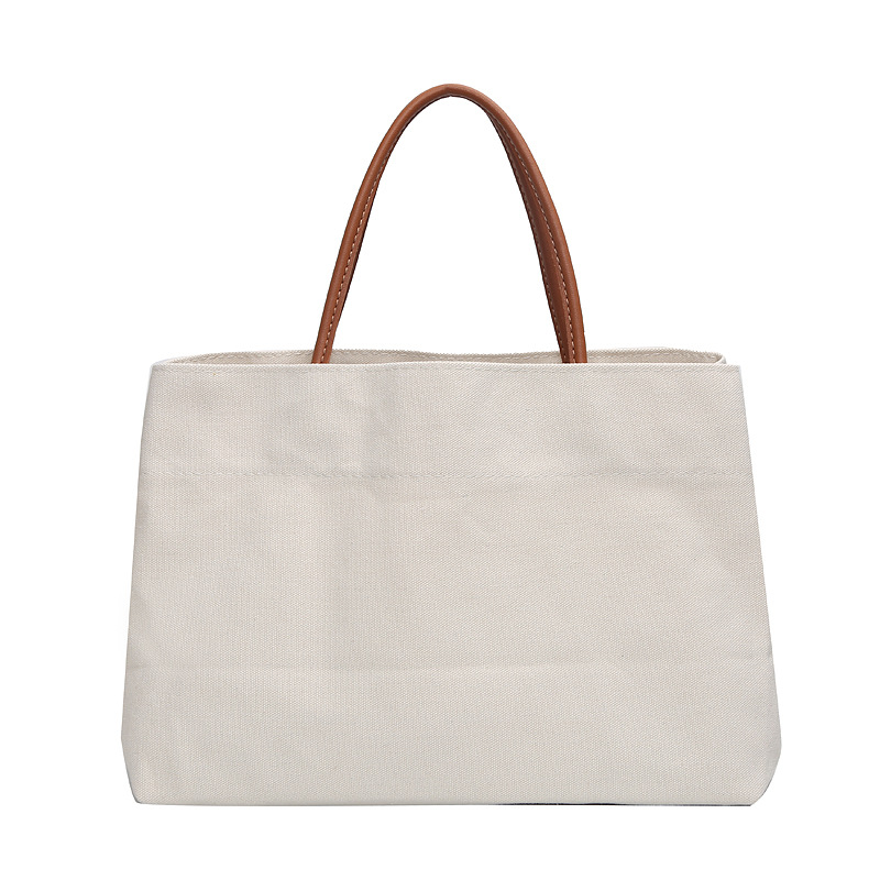 Cross-Border Canvas Bag In Ins Style, Large-Capacity Canvas Bag, Shopping Bag, Storage, Fashionable Crossbody, Simple Canvas Bag, Canvas Bag, Handbag, Simple Canvas Bag Item Picture