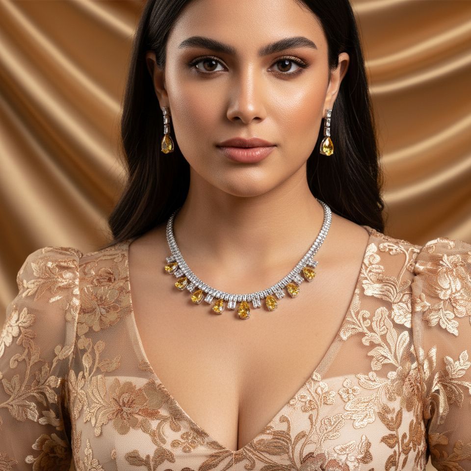 The bride's wedding dress, earrings, two-piece set, necklace, women's niche design, simple and versatile, collarbone chain, high-end accessory