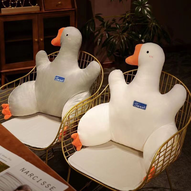 The popular white goose plush cushion, waist support pillow, cute cartoon sofa, office nap companion doll Application Scenario