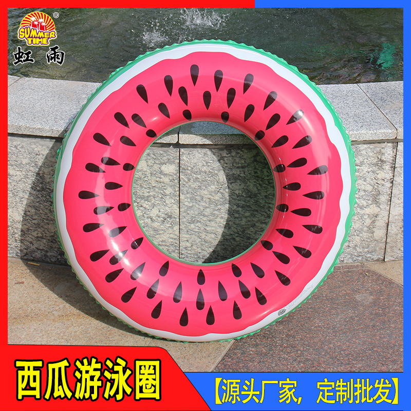 Summer's popular watermelon swimming ring, children's PVC armpit ring, fruit swimming ring, export watermelon swimming ring, thickened version details Picture