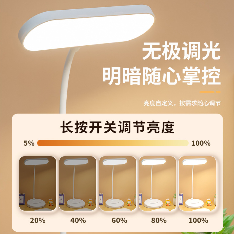 Desk lamp for study, eye-protecting, doing homework, plug-in charging model for study, bedside in dormitory, high-end feel for setting up a stall in bedroom Specification image