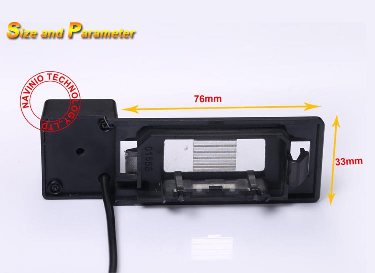 Suitable for 2009-2012 Audi TT, A4, A5, A1, Q5 Skoda rearview reversing camera HD Specification image