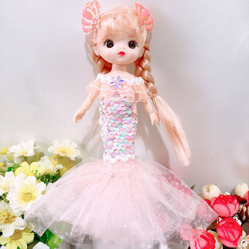 Colorful mermaid girl toys, princess dolls, children's birthday gifts, dolls, figurines, and playhouses details Picture