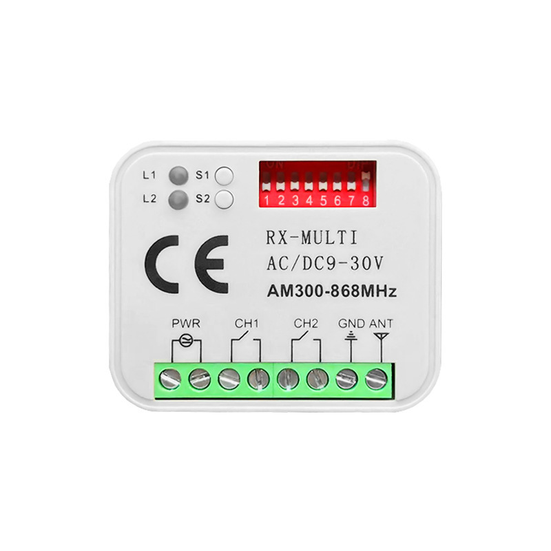 جهاز التحكم في جهاز استقبال مفاتيح التحكم المتعدد الترددات للطريق المزدوج RX-Multi-868DC9-30V/AC85-250V details Picture