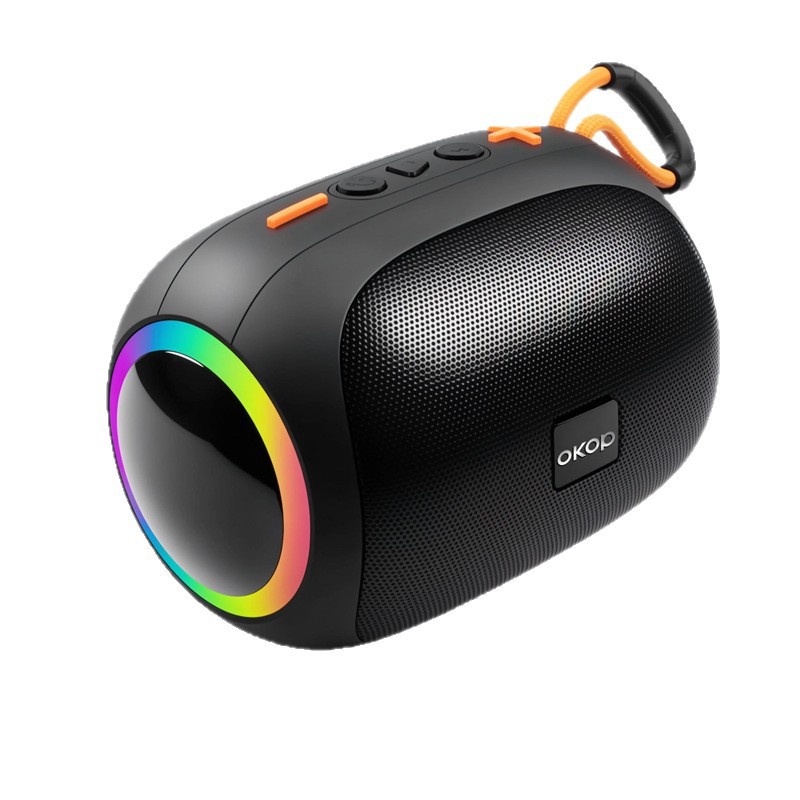 542 Bluetooth speaker, outdoor portable lanyard, LED ambient light, wireless home card insert subwoofer, small speaker, cross-border Item Picture