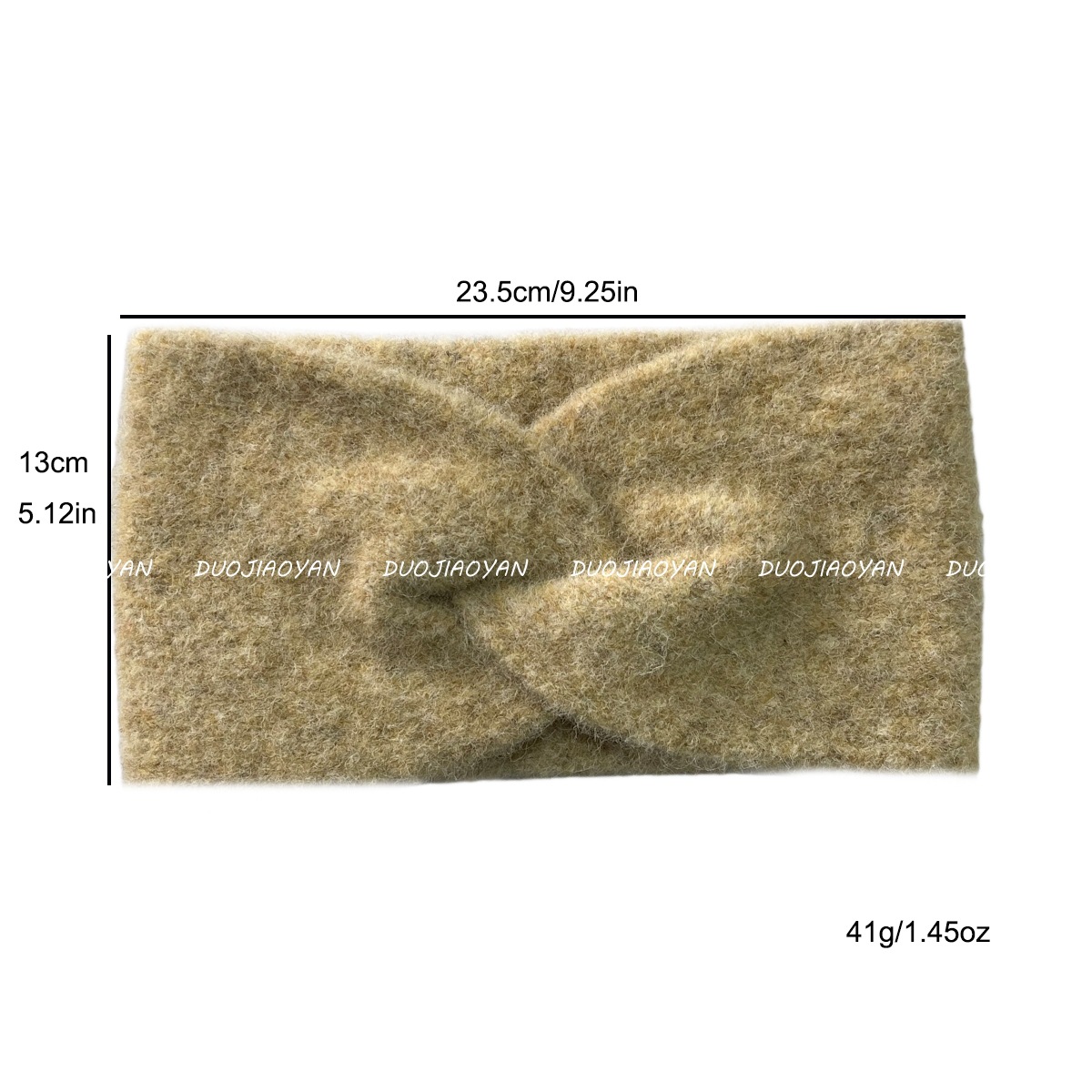 The new retro cross-knitted woolen hair for autumn and winter features a wide band, soft and high-end feel, warmth, windproof, forehead protection and feminine charm Item Picture