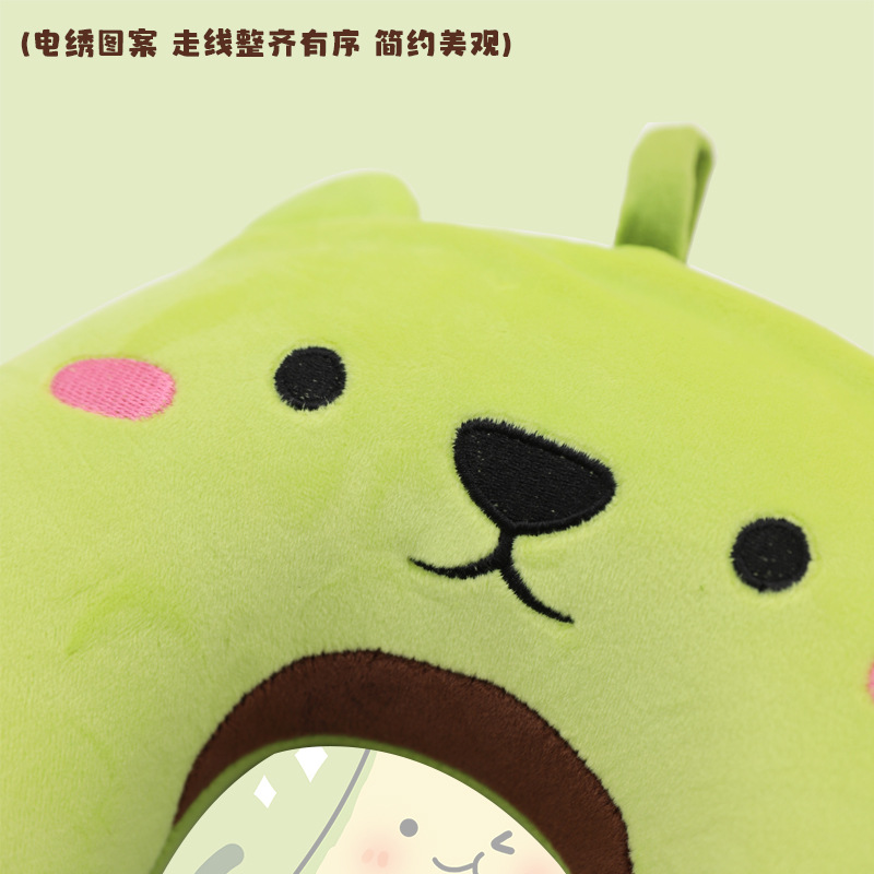 Cartoon fruit memory foam U-shaped pillow, Kanglehouse office travel slow rebound neck pillow, airplane neck pillow wholesale details Picture