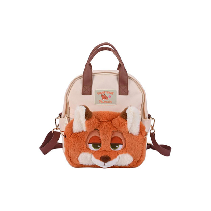 Officially authorized Zootopia Judi Nick Stuych Minnie plush single-shoulder bag Crossbody bag, large capacity double Item Picture