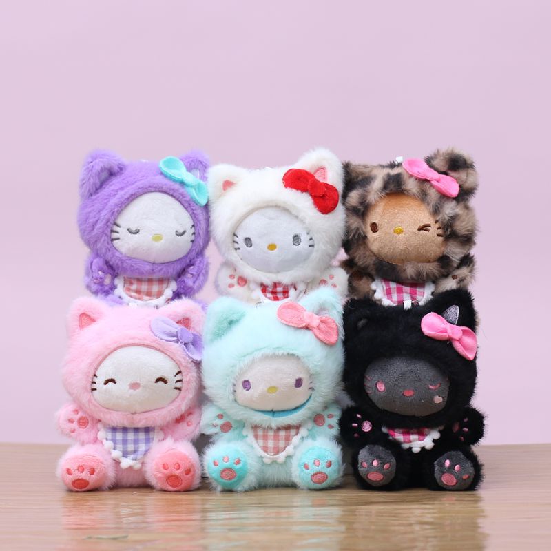 新款网红kt猫挂件可爱毛绒玩具公仔肚兜包包挂饰玩偶钥匙扣布娃娃