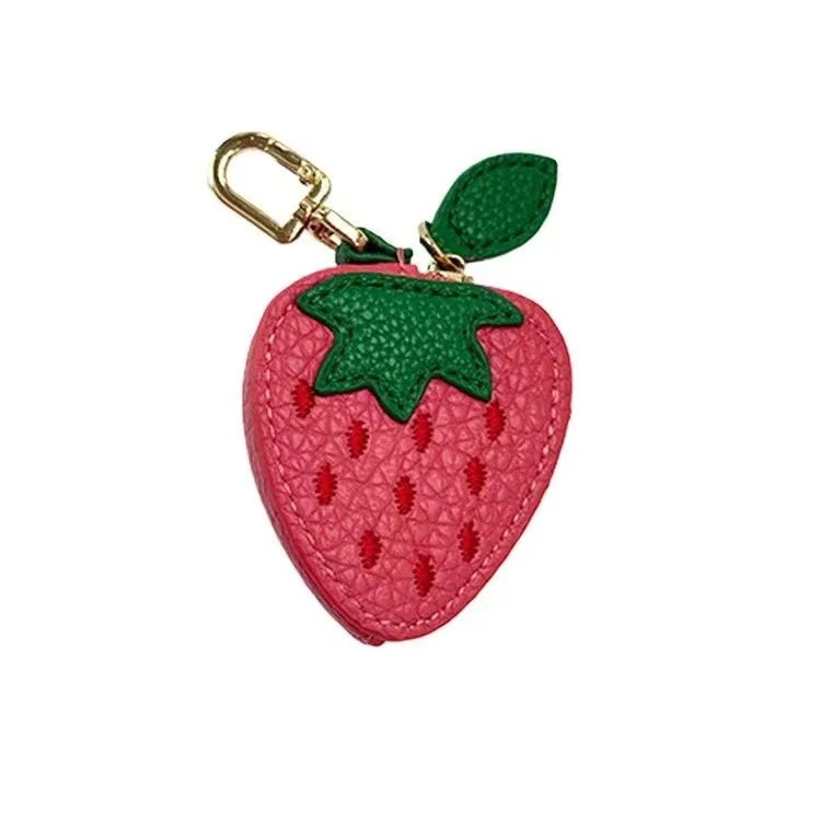 New PU leather, multiple fruit car pendants, creative New Year car interior keychains Specification image