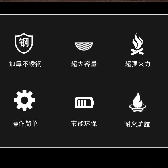 商用燃气60厘米猛火灶大锅灶饭店食堂酒店灶具燃气灶餐饮厨房设备产品图