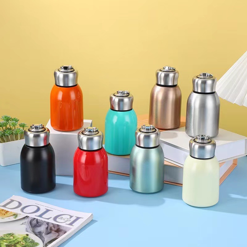 Creative 304 stainless steel Xiaopangding insulated cup, high appearance level, mini and simple small belly cup with handle ring, direct approval Specification image