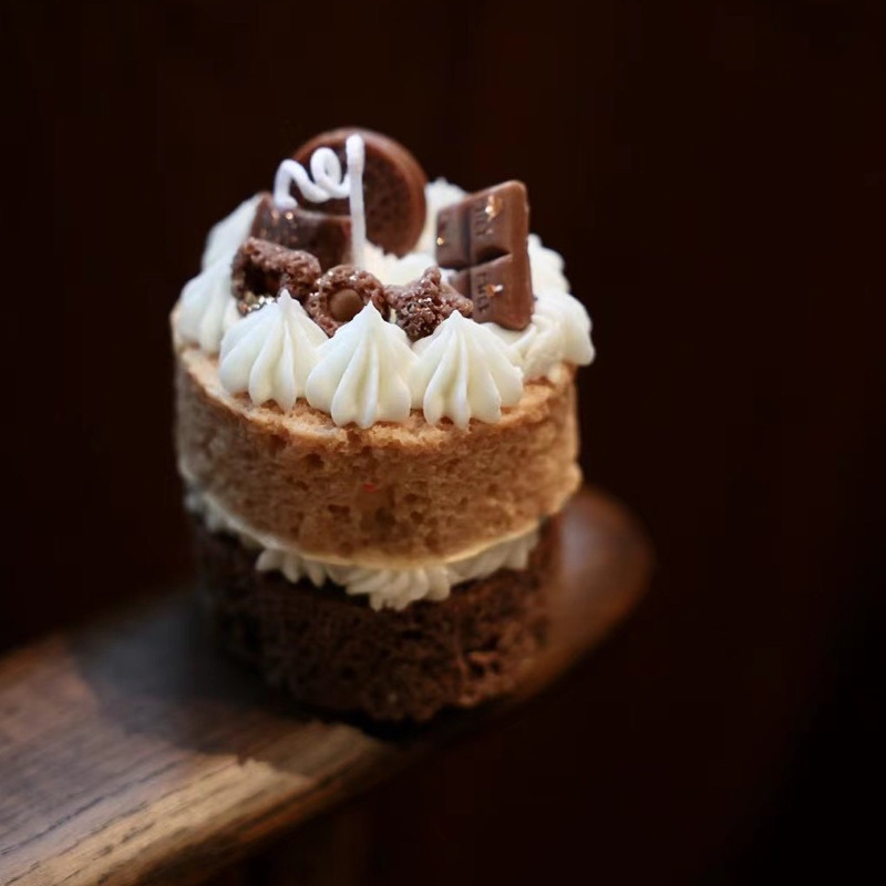 巧克力蛋糕网红香薰蜡烛跨境拍照道具创意礼品伴手礼细节图