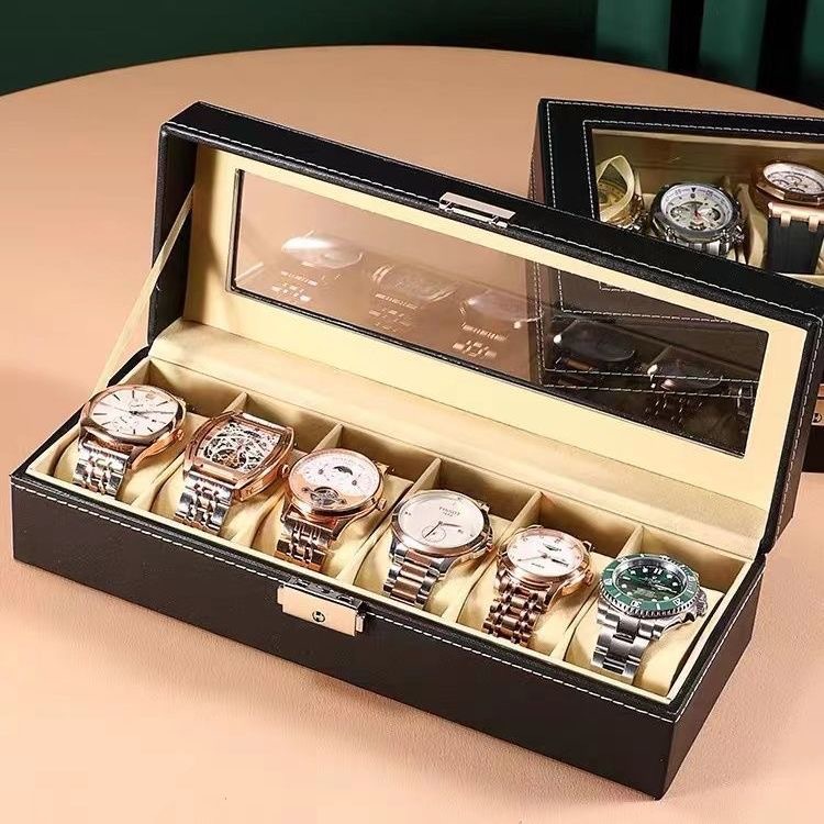 Cartoon PU leather watch storage box packaging gift box decoration universal type