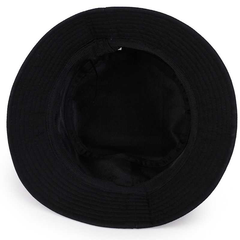 Fisherman's hat, simple outdoor hiking, parent-child bucket hat, men's solid color smooth plate pure cotton basin hat, women's Specification image