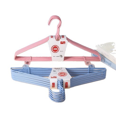 Wholesale plastic clothes hangers for dormitory balconies, clothes hanging and drying racks, Japanese-style household seamless anti-slip clothes hangers Item Picture