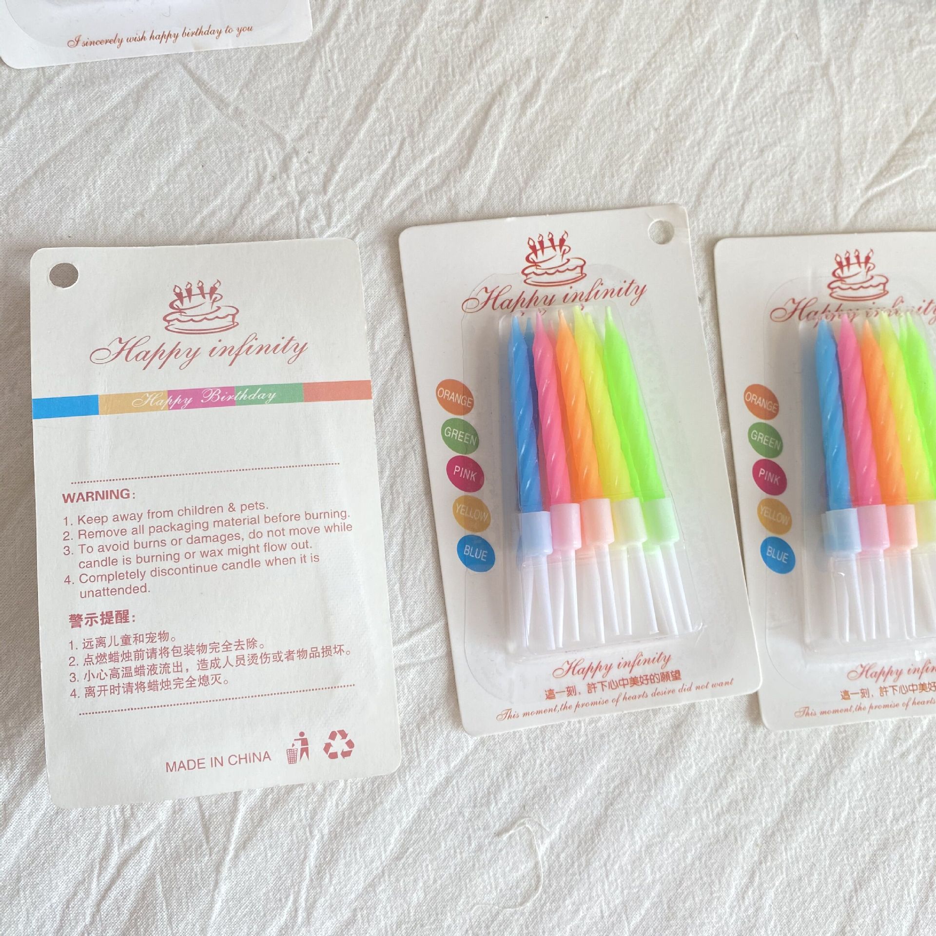 Factory wholesale birthday candles, creative colored paraffin crystal threaded small candles, children's party cake candles Application Scenario