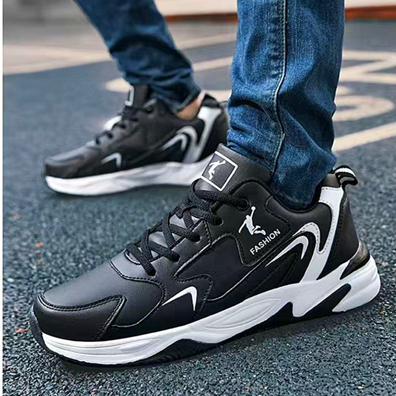 Jordan men's Winter 2025 new style fleece leather sports shoes, men's trendy shoes, anti-odor casual shoes, soft-soled running shoes Specification image