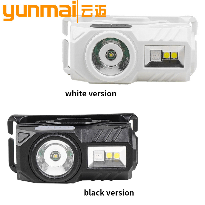 Cross-border new product XPE LED headlamp, multi-functional with pen holder, built-in battery, magnetic multi-light source sensor small headlamp