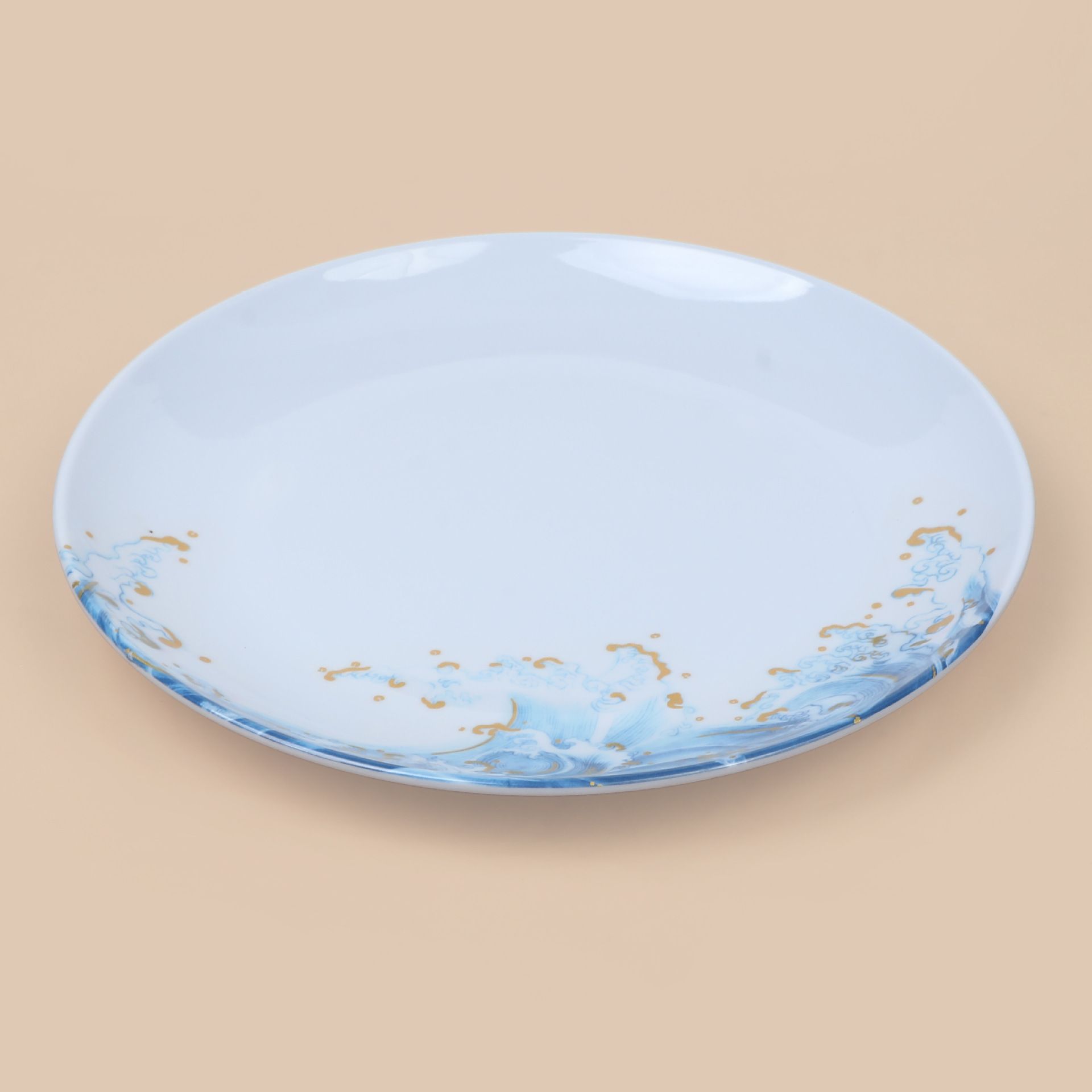 New white round melamine tableware for foreign trade, melamine round buffet commercial bowls and plates, melamine plates for imitation porcelain Specification drawing