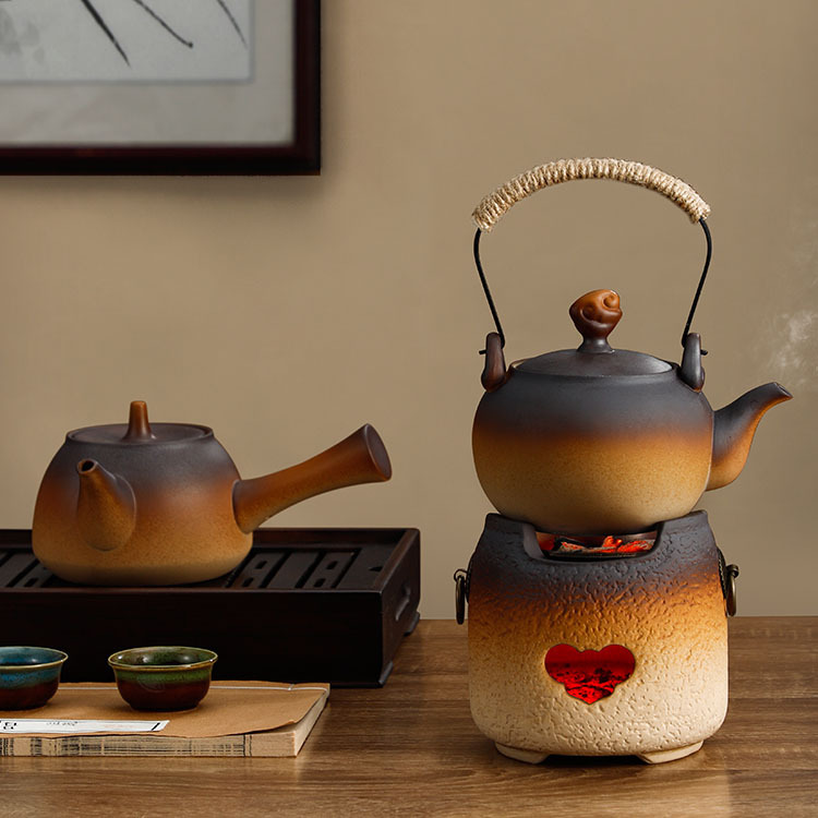 围炉煮茶室内家用器具全套烧烤炉烤火炉子碳炉陶土炭炉烤茶套装细节图