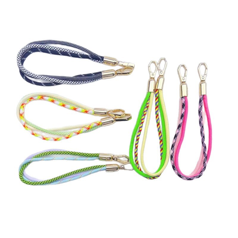 New color-blocked short phone lanyard, dopamine wrist lanyard, phone case hand-held lanyard, outdoor travel anti-loss short lanyard Item Picture