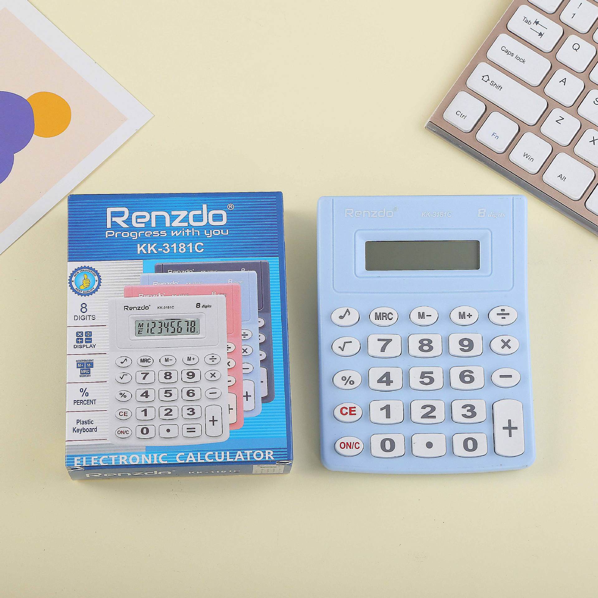 KK-3181A factory direct sale solid color 8-digit calculator, multi-functional office accounting calculator Application Scenario