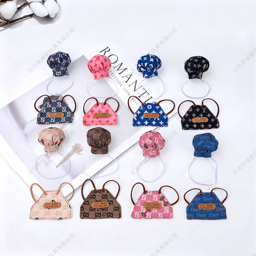 New chef's hat and apron set, diy plush toy, cute apron doll doll outfit, mini bib Application Scenario