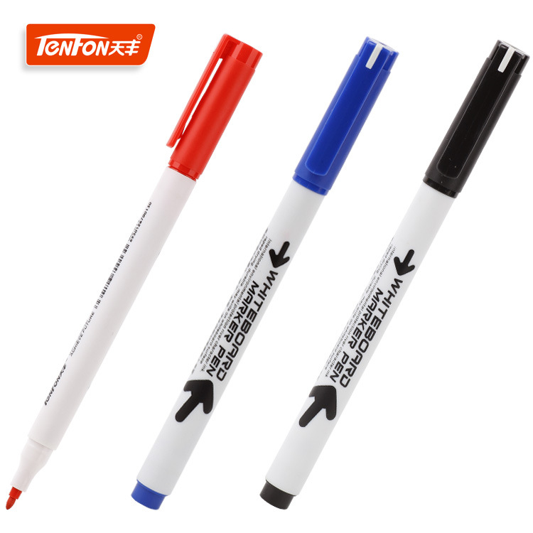 Factory-supplied small whiteboard pens with fine labels, black, blue, red and green whiteboard pens, export 013 whiteboard pens, easy to write and erase