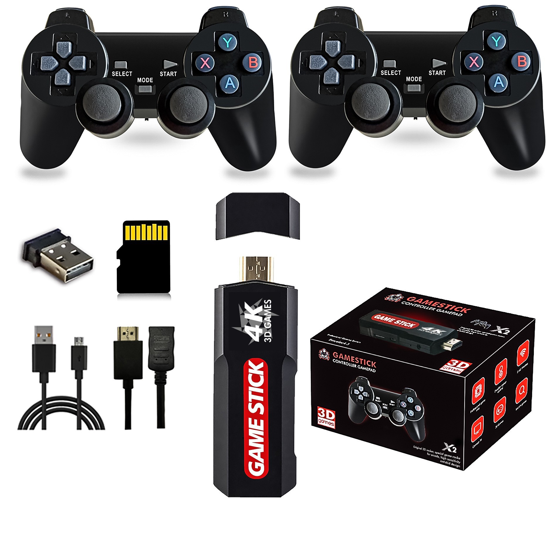 X2 single-system home nostalgic game console for export, 64G ultra-high-definition input wireless controller game console