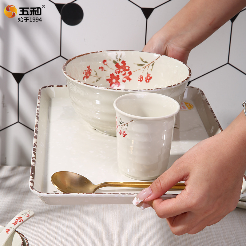 五和A5密胺餐具盘子勺碟创意商用饭店餐厅寿司料理餐盘菜盘耐摔详情图4