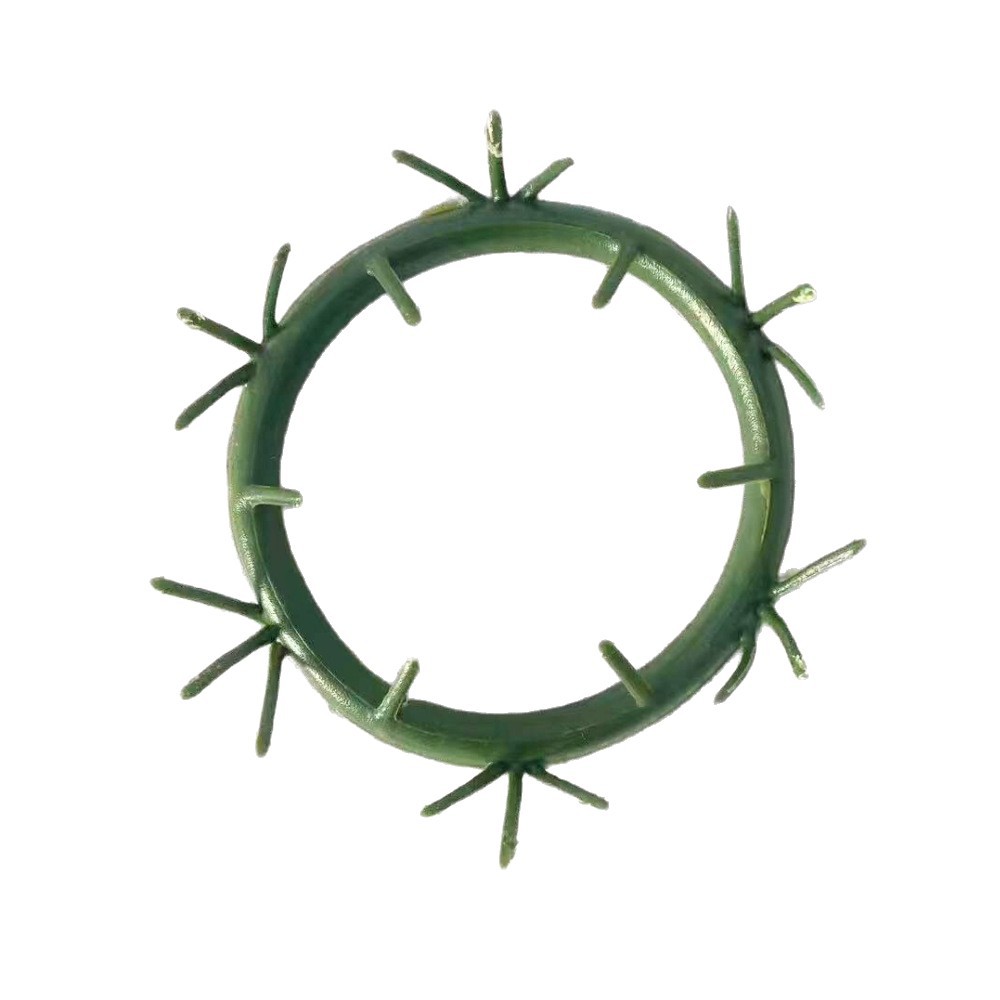 仿真圣诞花环10CM圣诞圈圣诞节万圣节烛台花环装饰塑料圈配件白底实物图