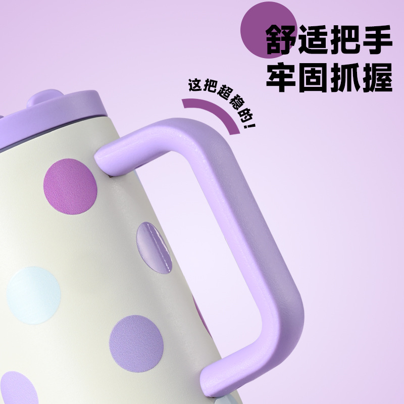 卡通大容量冰霸杯女高颜值户外便携保温杯316不锈钢车载双饮杯子 Application Scenario