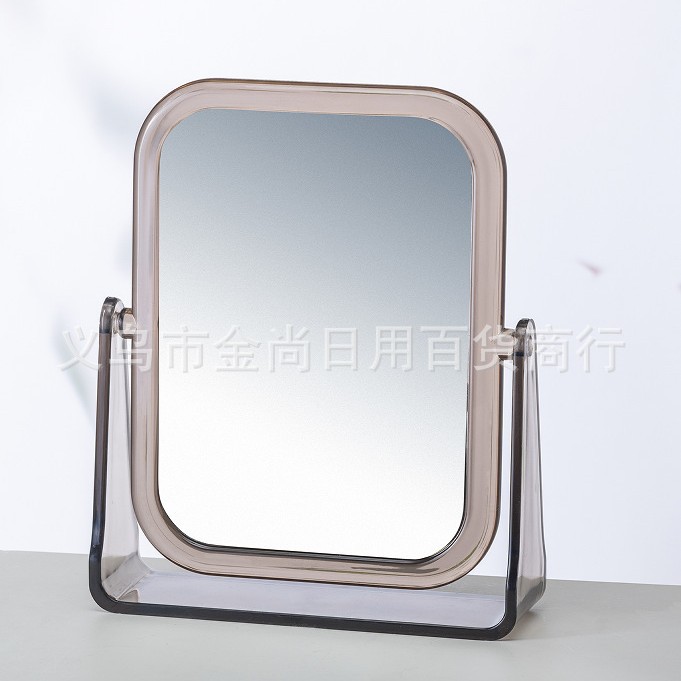 简约高清学生化妆镜旋转梳妆镜台式小镜子折叠化妆便携公主化妆镜