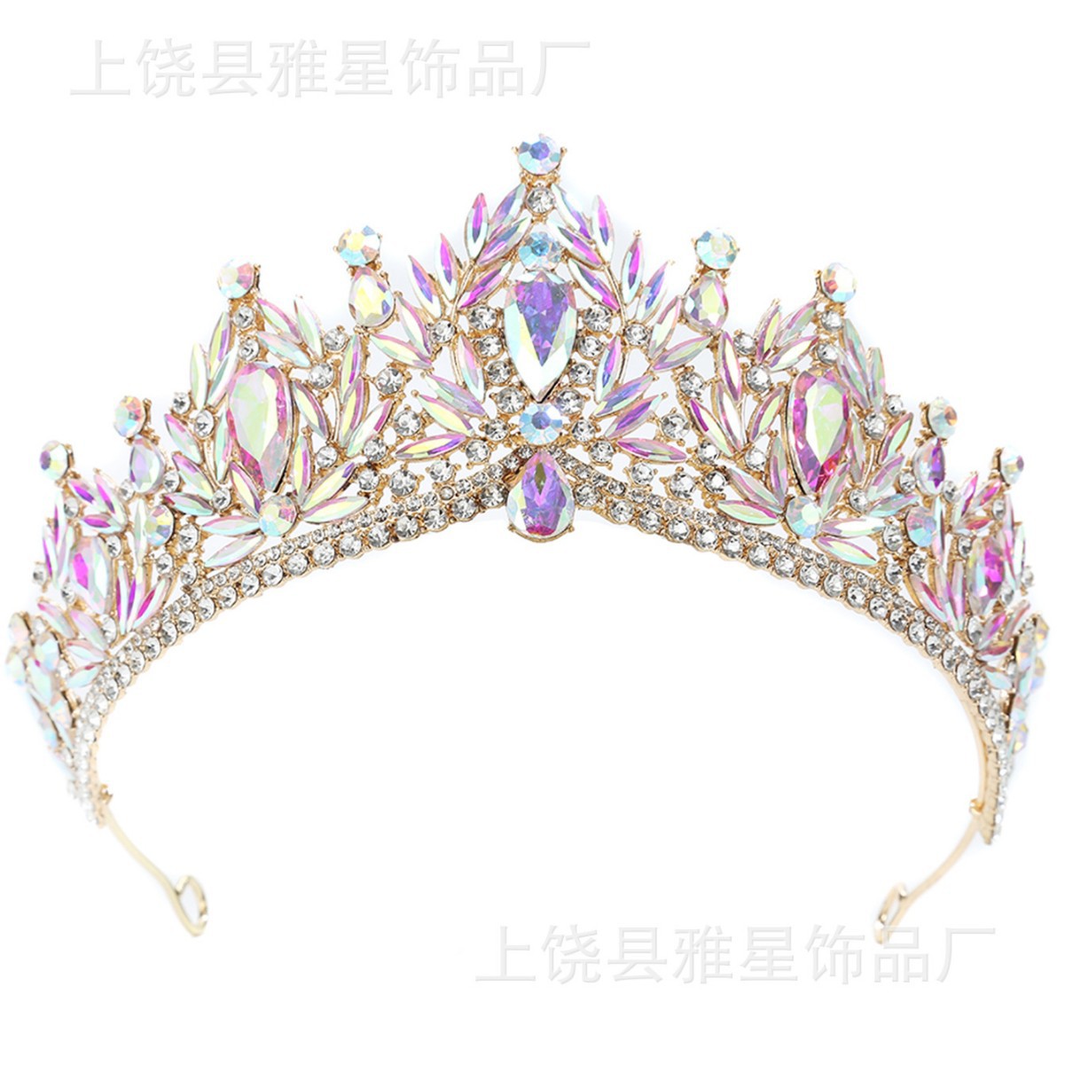 欧美巴洛克皇冠 华丽水晶装饰 婚纱造型高端头冠 雅星饰品细节图