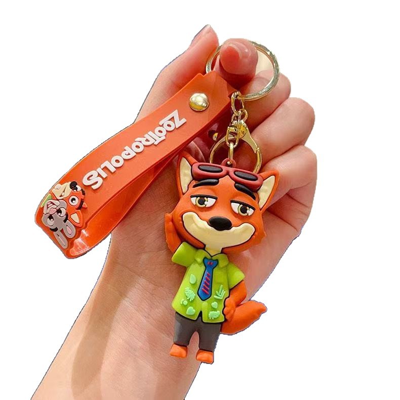 Zootopia keychain pendant, Fox Nick Judy key pendant, bag key chain pendant Item Picture