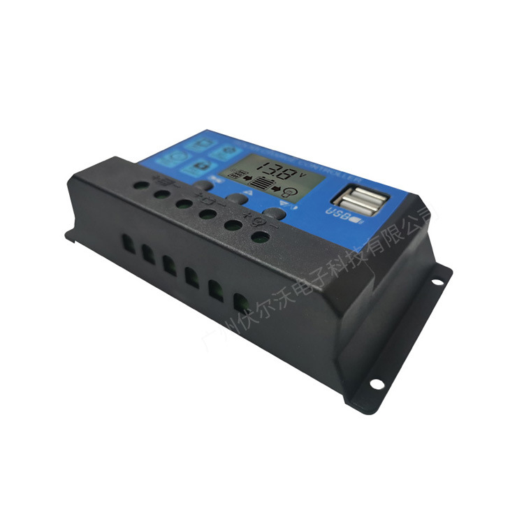 pwm solar controller 10A, 20A, 30A, 12V, 24V, USB charge and discharge photovoltaic street lamp system controller Specification image