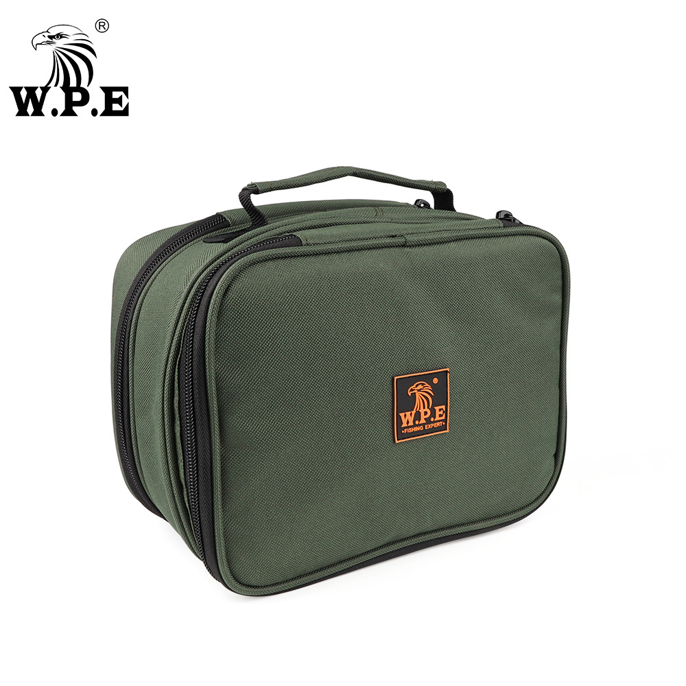 W.P.E 钓鱼包双层独立收纳600D/PVC多功能防水耐磨鱼饵渔轮工具包