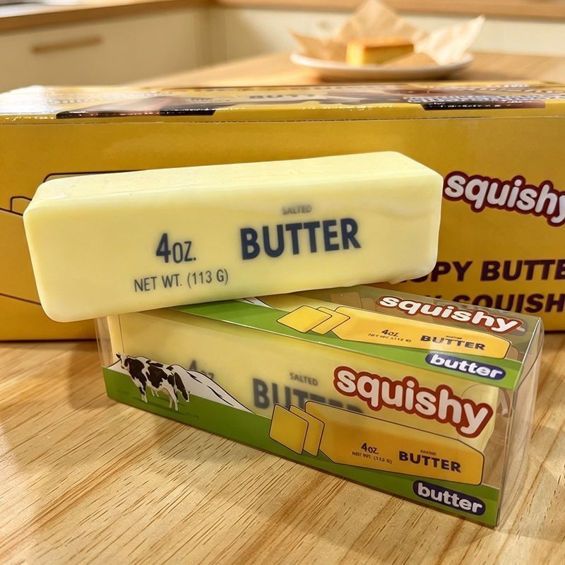 Красный, хрустящий, хрустящий, масляный батончик "butter butter" 2026 новый, выпускающий медленно-отдающий креатив бум-бум Item Picture